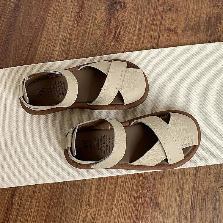 Women's Cross-strap Hollow Breathable Velcro Orthopedic Sandals