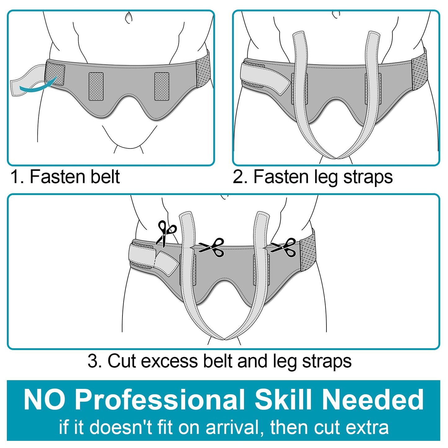 Universal Hernia Belt Truss for Men & Women - Custom Fit Double/Single Inguinal/Sports Hernia Support Groin for Left Right|Upgraded Hernia Braces w/ Adjustable Straps for Pre&Post Surgery Pain Relief
