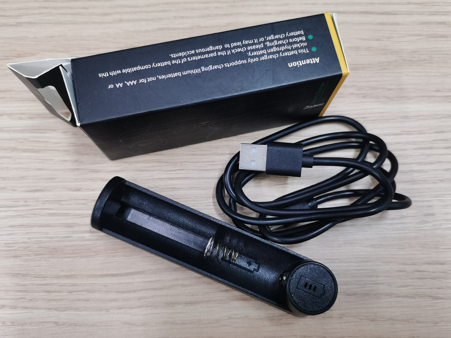 Lithium Battery Charger, With Usb 1 Slot Battery,For 18650 14500 16340 Recharging Batteries