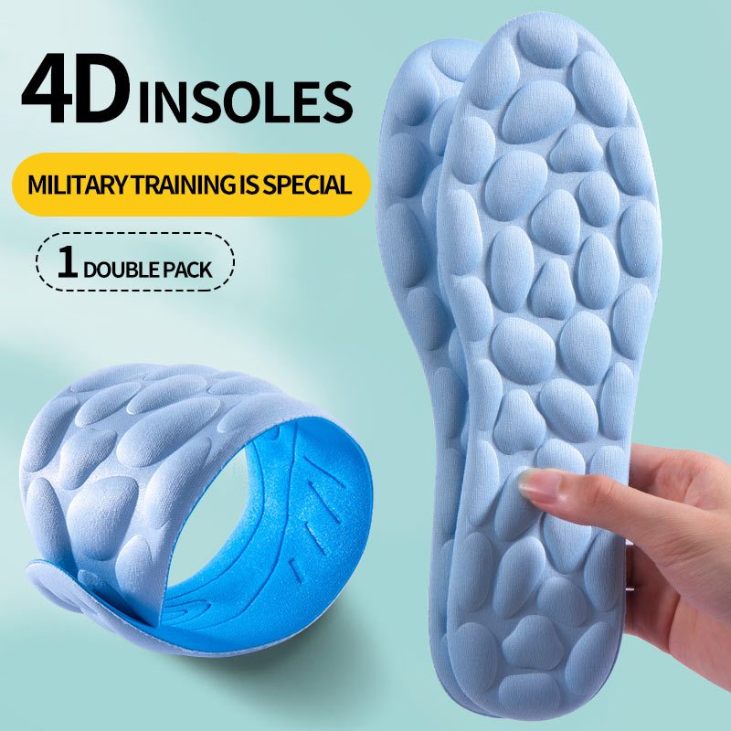 5D Memory Foam Orthopedic Massage Insoles For Shoes Women Men Sports Insole For Flat Feet Plantar Fasciitis Feet Care Pads