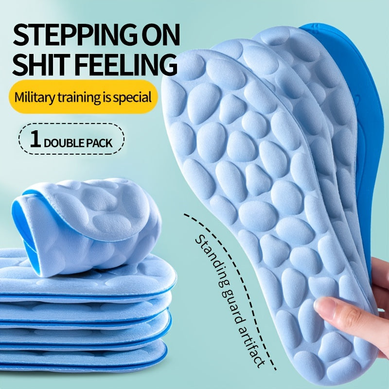 5D Memory Foam Orthopedic Massage Insoles For Shoes Women Men Sports Insole For Flat Feet Plantar Fasciitis Feet Care Pads