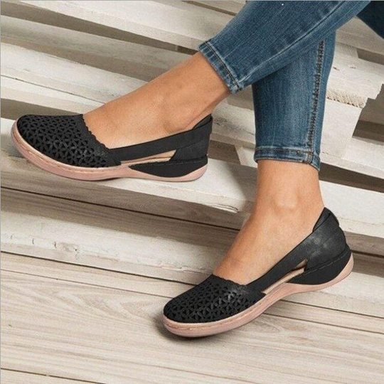 Loafers In Breathable Leather Comfortable Orthopedic Sandals Arch Support-Bunion