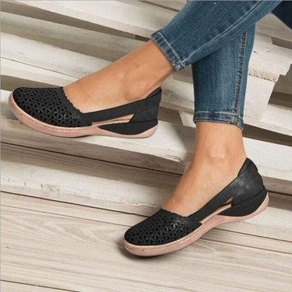 Loafers In Breathable Leather Comfortable Orthopedic Sandals Arch Support-Bunion