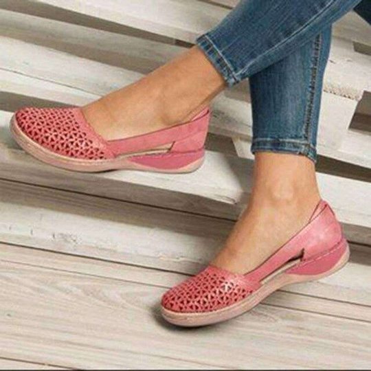 Loafers In Breathable Leather Comfortable Orthopedic Sandals Arch Support-Bunion