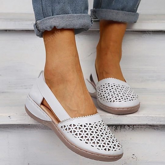 Loafers In Breathable Leather Comfortable Orthopedic Sandals Arch Support-Bunion
