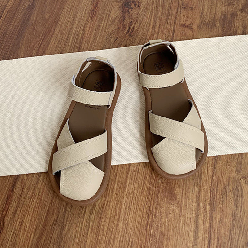 Women's Cross-strap Hollow Breathable Velcro Orthopedic   Sandals