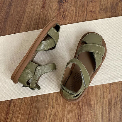 Women's Cross-strap Hollow Breathable Velcro Orthopedic   Sandals
