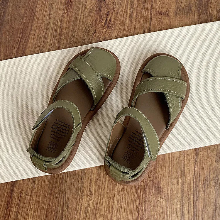 Women's Cross-strap Hollow Breathable Velcro Orthopedic   Sandals