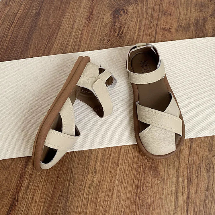 Women's Cross-strap Hollow Breathable Velcro Orthopedic   Sandals