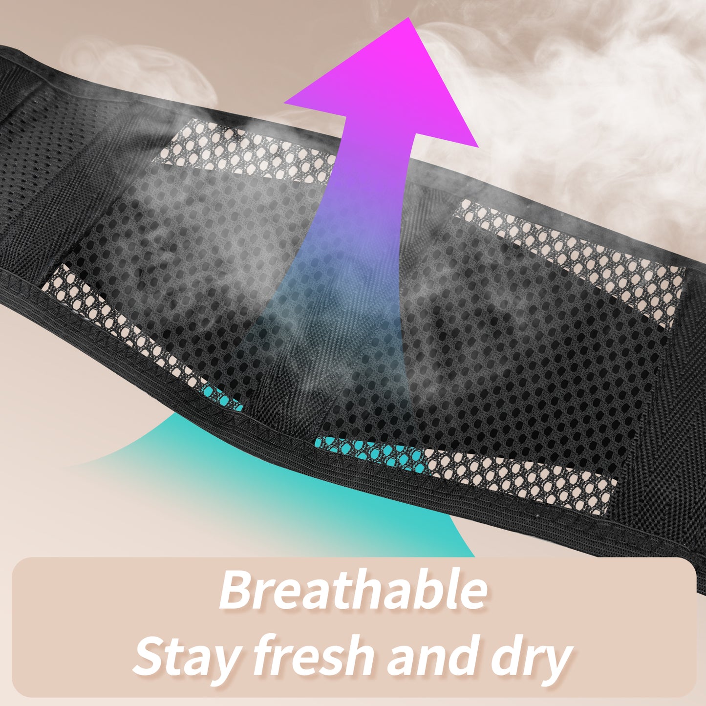 Breathable Slim Back Brace Belt for Men and Women Under Clothes - Lightweight and Thin Lumbar Support for Lower Back Pain, Sciatica, Herniated Disc and Scoliosis Relief, Dual Adjustable Compression