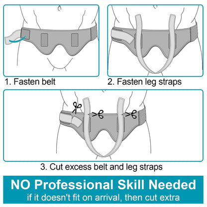 Universal Hernia Belt Truss for Men & Women - Custom Fit Double/Single Inguinal/Sports Hernia Support Groin for Left Right|Upgraded Hernia Braces w/ Adjustable Straps for Pre&Post Surgery Pain Relief