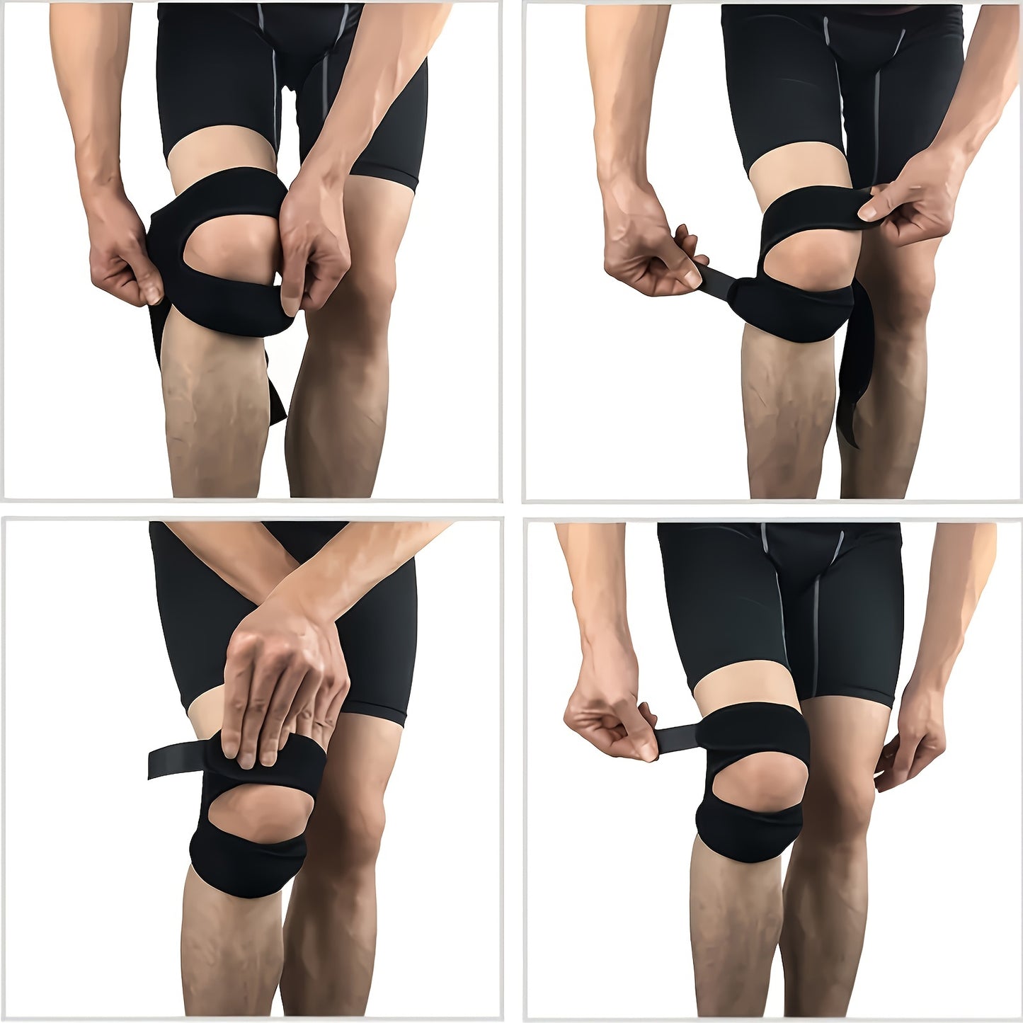Knee Support Pad Strap Band Nylon Neoprene Adjustable Patellar Guard Brace Breathable Anti Bump Outdoor Fitness Sportswear Leg Protector