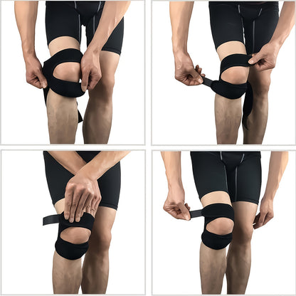 Knee Support Pad Strap Band Nylon Neoprene Adjustable Patellar Guard Brace Breathable Anti Bump Outdoor Fitness Sportswear Leg Protector